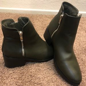 Army Green Ankle Boots